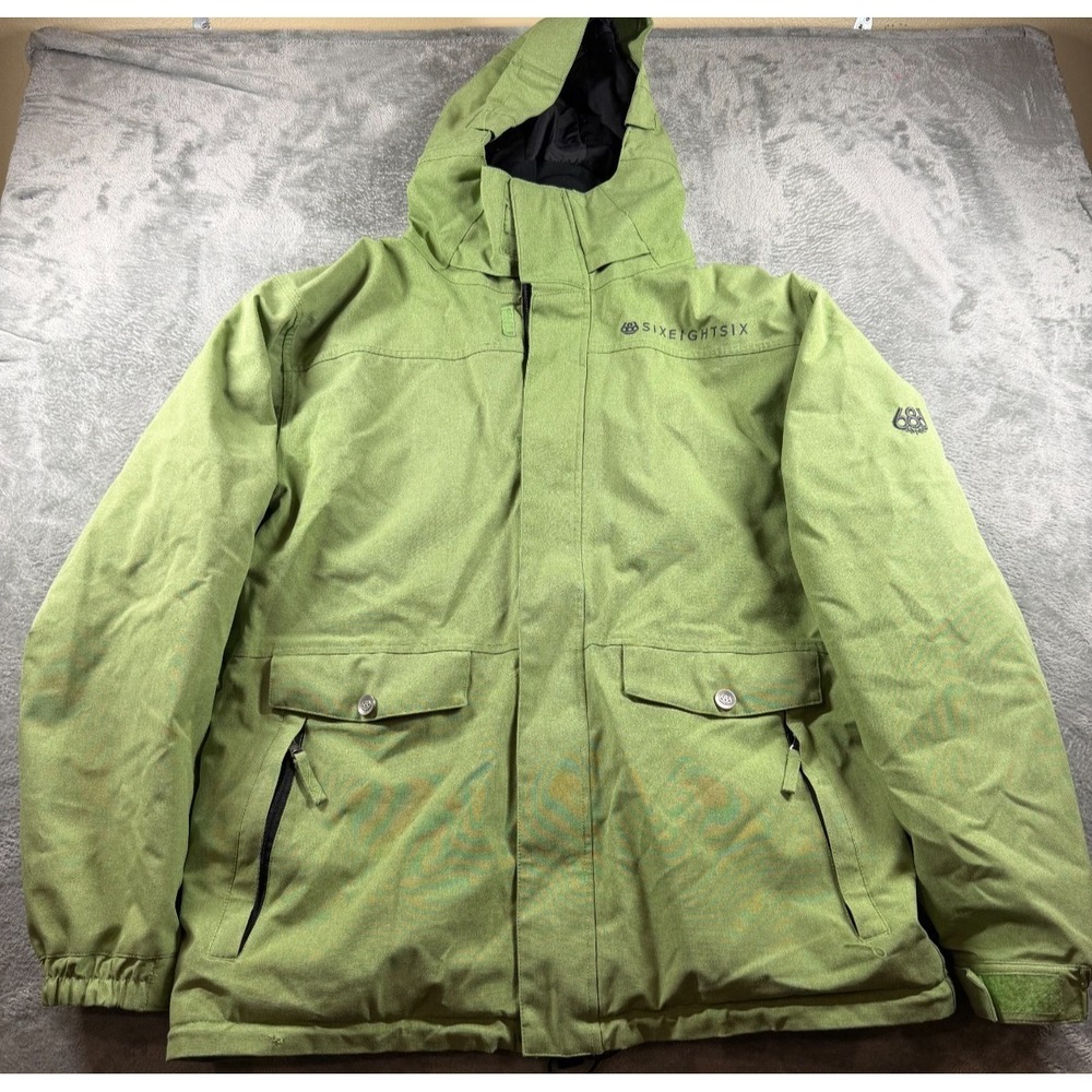 686 Smarty Snowboard Jacket Mens L Green Waterproof Ski Snow Coat